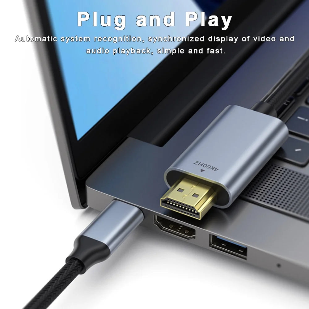 Fixdono USB C to 4K Display Adapter 6.6Ft 2 Pack, 4K@30Hz Resolution, Type C to 4K Display Adapter with MacBook Pro/Air 2019, iPad Pro 2020, Galaxy S20, Android, etc