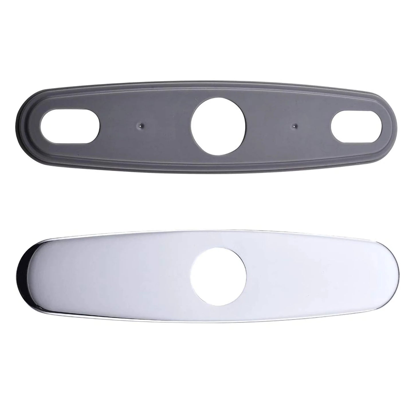 Fixdono Faucet Escutcheon Plate, Kitchen Sink Faucet Hole Cover, Stainless Steel, Easy Installation, Silver