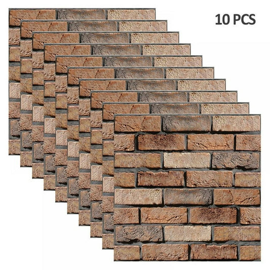 3D Brick Magic: Self-Adhesive Wall Stickers for Waterproof Home Decor!