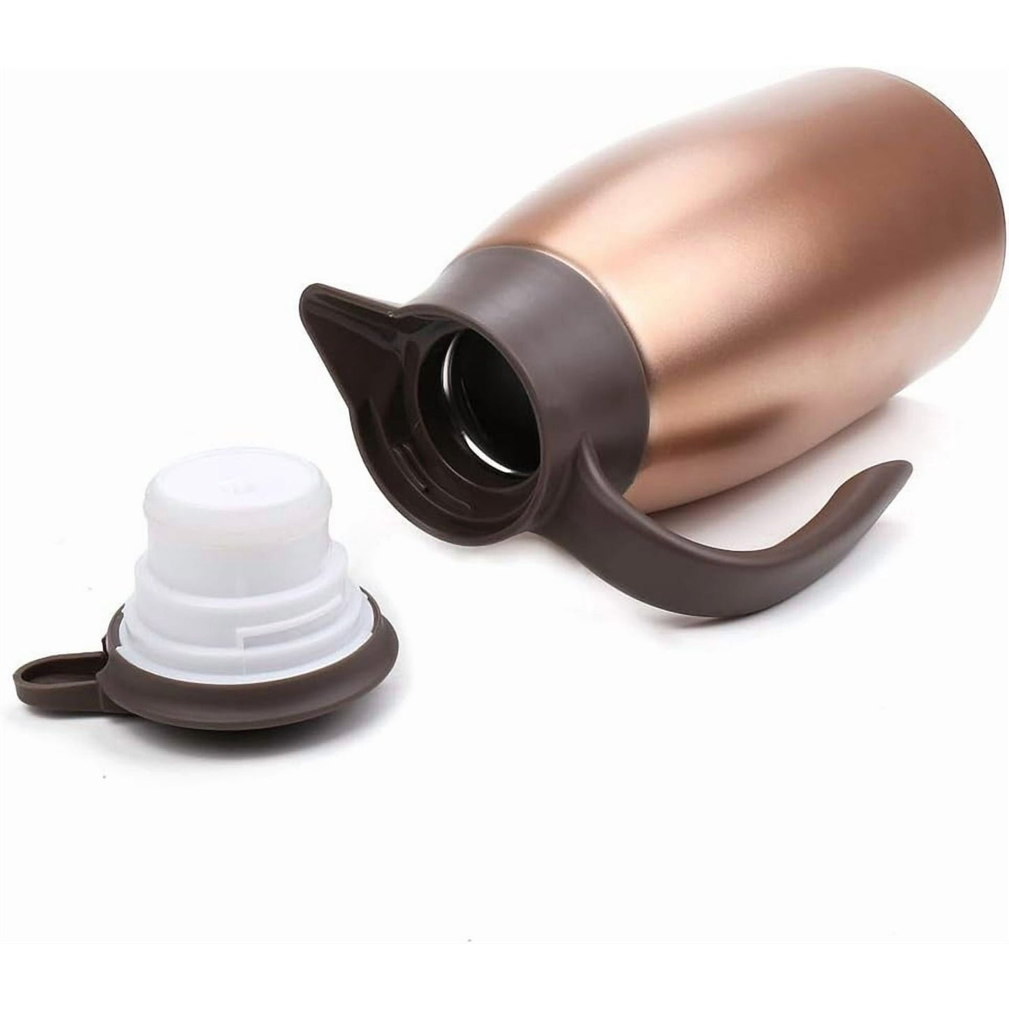 68oz Thermal Coffee Carafe, Stainless Steel Vacuum Insulated Coffee Thermos for Hot and Cold Beverage (Gold）