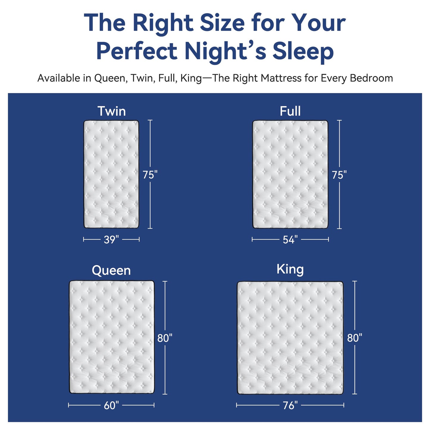 10" Hybrid Mattress in a Box, Adult, King