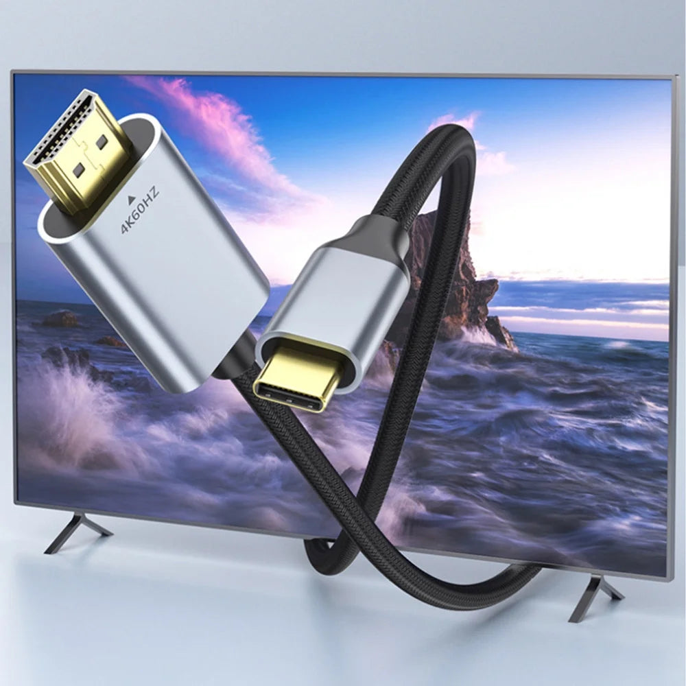 Fixdono USB C to 4K Display Adapter 6.6Ft 2 Pack, 4K@30Hz Resolution, Type C to 4K Display Adapter with MacBook Pro/Air 2019, iPad Pro 2020, Galaxy S20, Android, etc