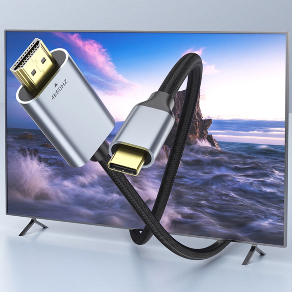 Fixdono USB C to 4K Display Adapter 10Ft, 4K@60Hz Resolution, Type C to 4K Display Adapter with MacBook Pro/Air 2019, iPad Pro 2020, Galaxy S20, Android, Etc
