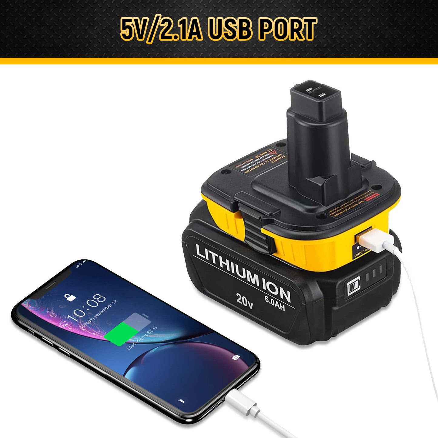 20V Battery Adapter for Dewalt 18V Tools Compatible with 20V MAX XR Lithium Battery DCB200 DCB201