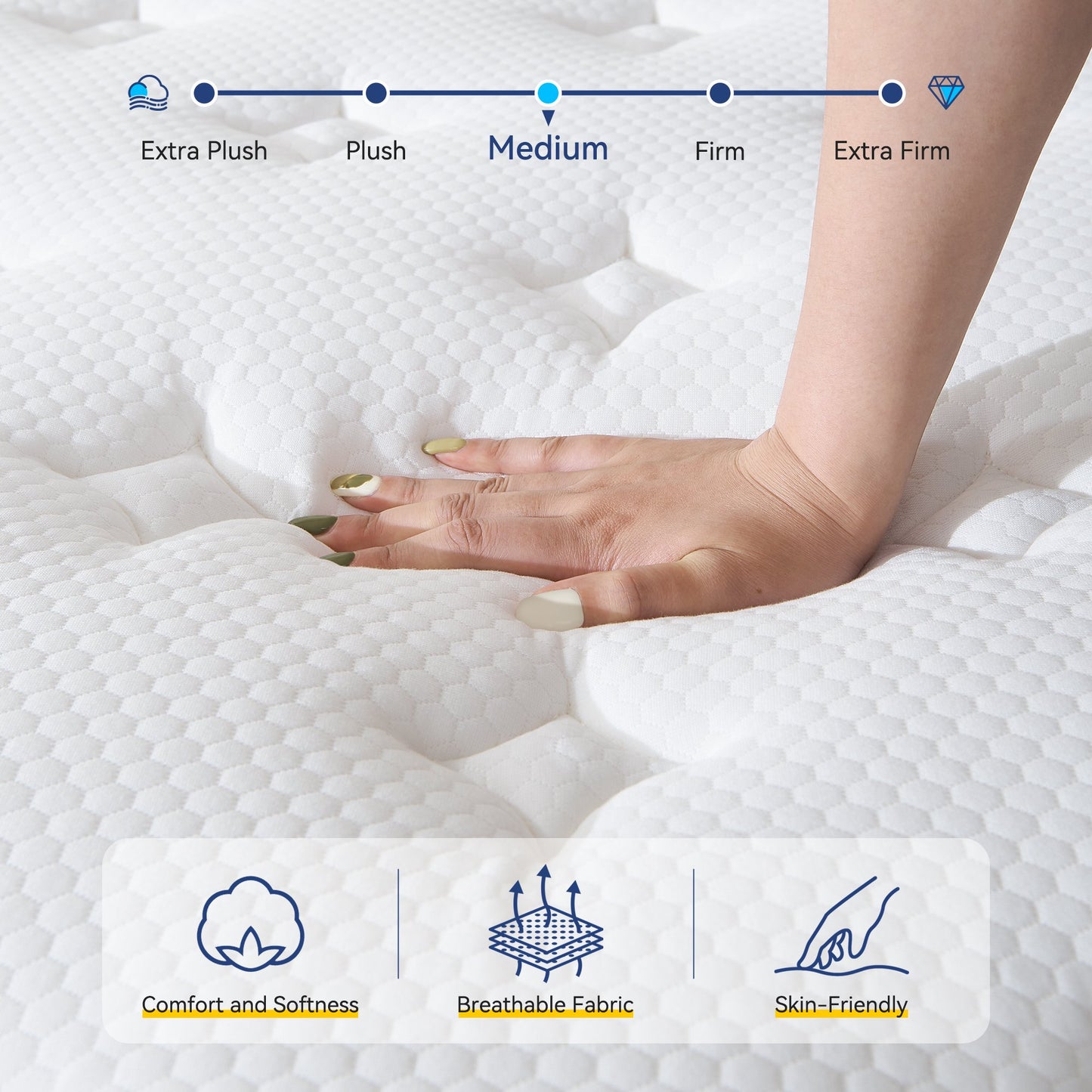10" Hybrid Mattress in a Box, Adult, King