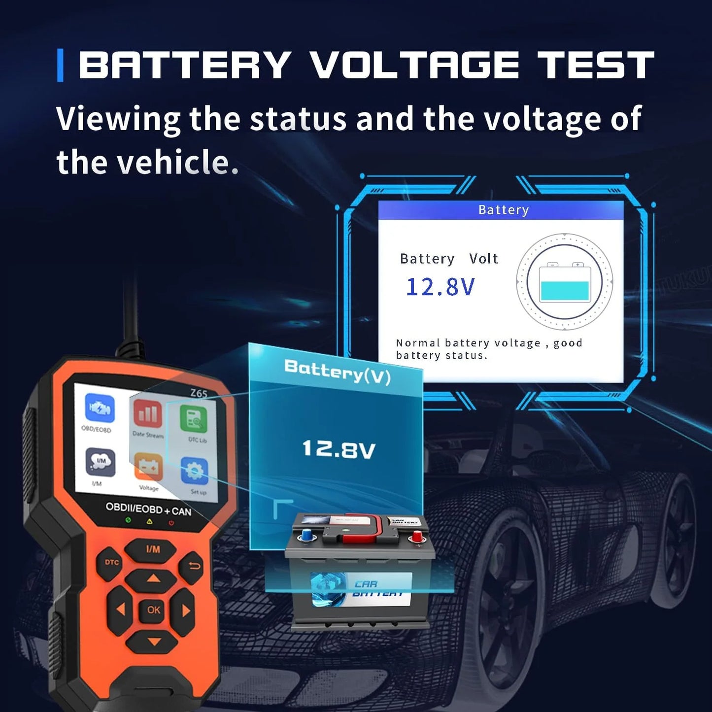 OBD2 Scanner Diagnostic Tool, Code Reader for Cars and Trucks, Diagnostic Scan Tool for All Cars Since 1996