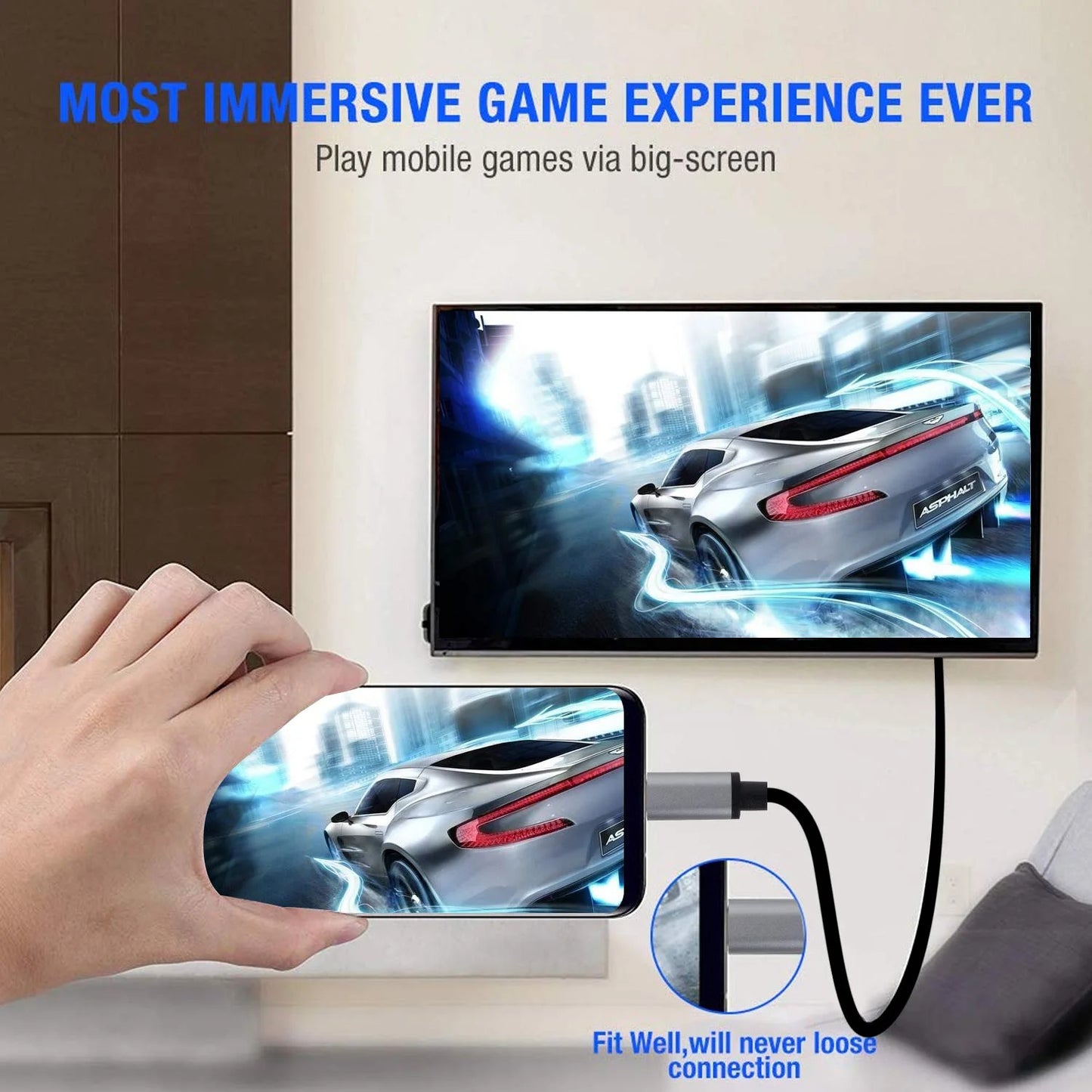 Fixdono USB C to HDMI-compatible Cable Adapter 6Ft, 4K@30Hz Resolution, Type C to HDMI-Compatible with MacBook Pro/Air 2019, iPad Pro 2020, Galaxy S20, Android, etc