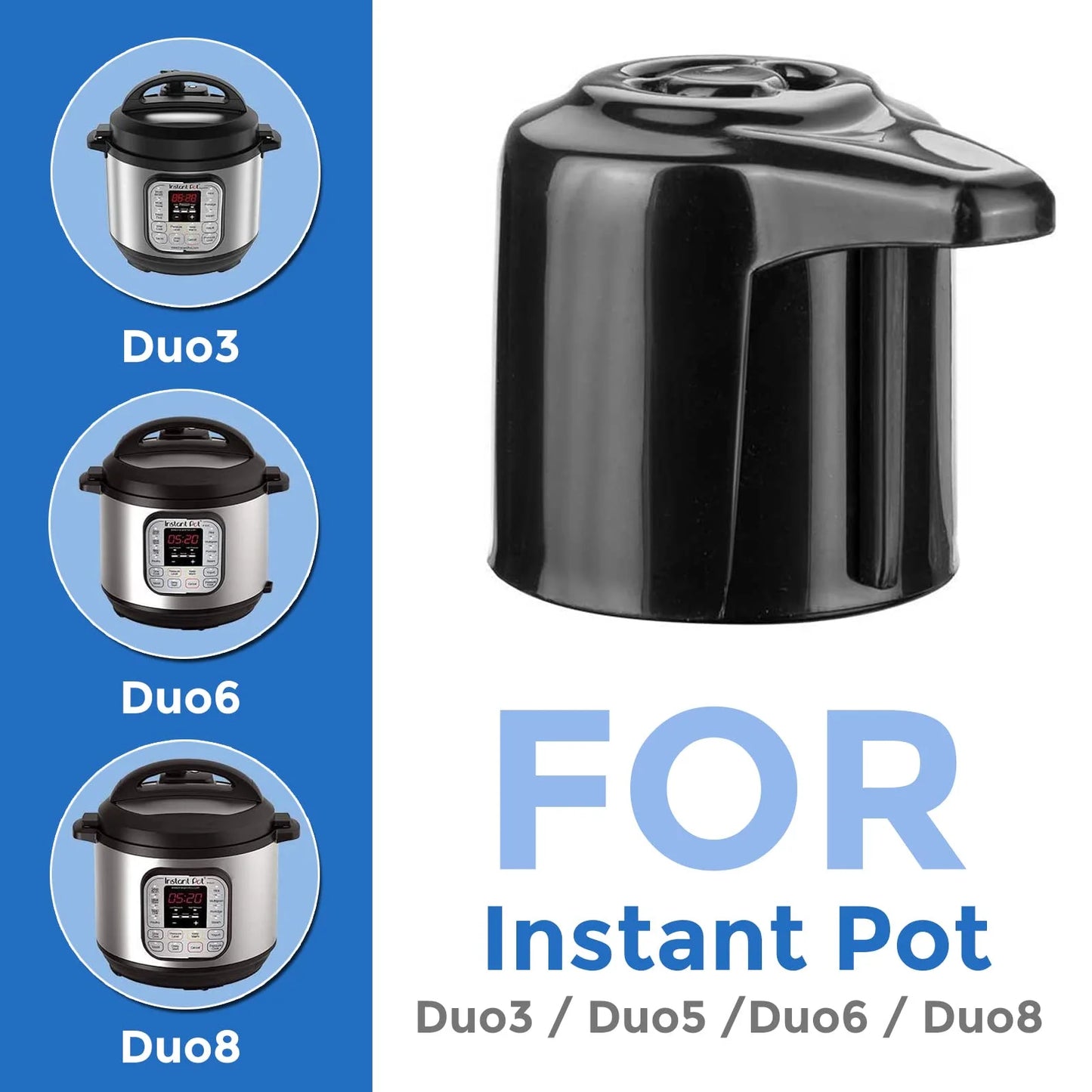 Fixdono Steam Release Valve for Instant Pot Duo/Duo Plus, Pressure Valve Replacement, 2 Pack