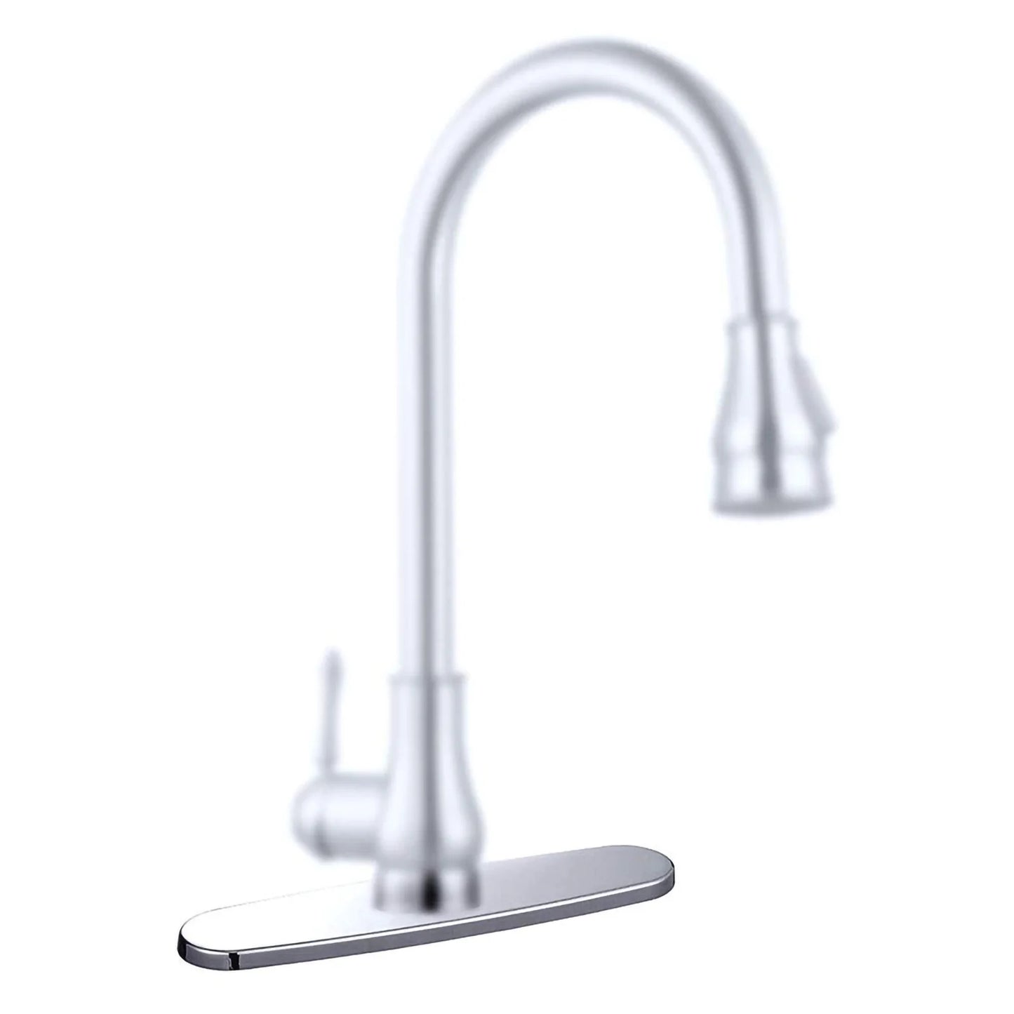 Fixdono Faucet Escutcheon Plate, Kitchen Sink Faucet Hole Cover, Stainless Steel, Easy Installation, Silver