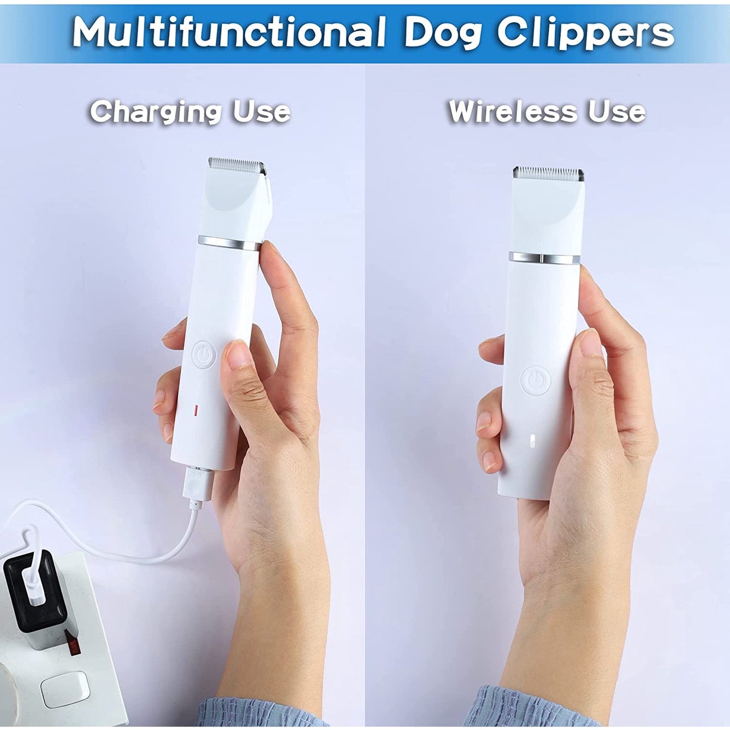 Dog Clippers Grooming Kit Hair Clipper - Low Noise Low Noise Paw Trimmer - Quiet Cordless Hair Clipper for Cats and Other Small Pets