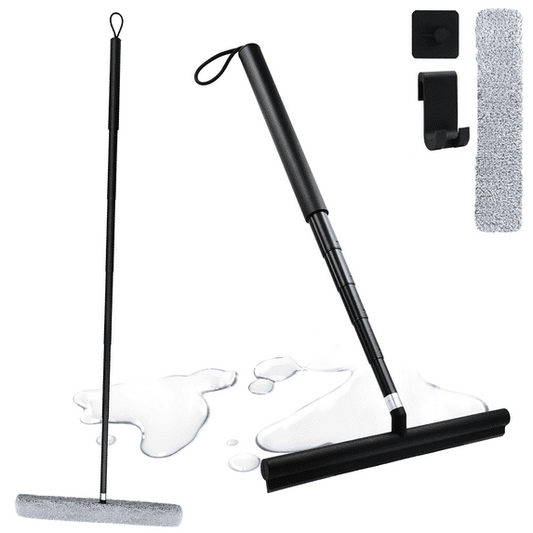 Tidymend Shower Squeegee for Glass Doors, 12-47'' Telescopic Window Squeegee for Shower Glass, Floor, Car Windshield