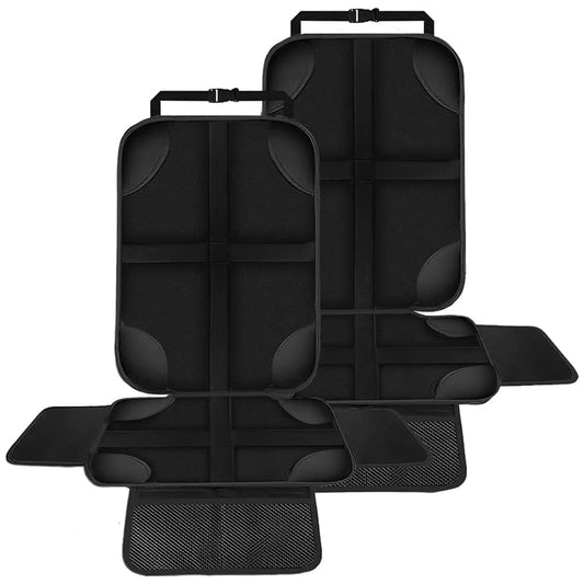 Fixdono Car Seat Protector for Child Car Seat, 600D Fabric Waterproof Car Seat Cover with Non-Slip Backing, 2 Pack, Black